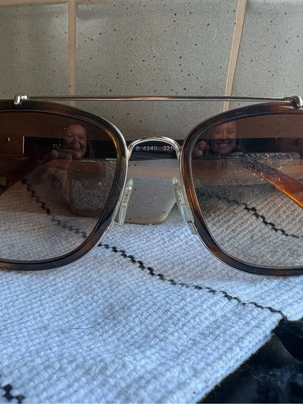 RARE Burberry Womens Pilot Sunglasses Havana Brown Gradient